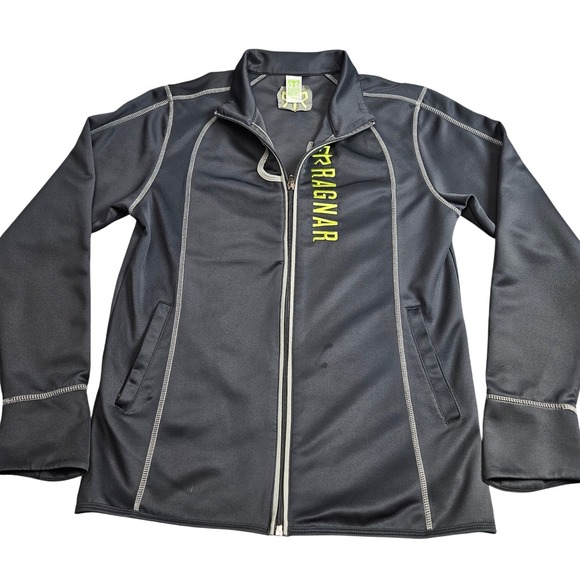 Ragnar Other - Ragnar Relay Full Zip Track Jacket Mens Large Black‎ Lime Green Activewear